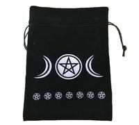 Tarot Card Pouch - Tarot Card Holder | Star Moon Pattern Tarott Cards Storage Bag | 13x18cm TarotCard Dice Storage Bag Drawstring TarotBag Jewelry Pouch Hand Gift Bags