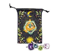 Tarot Card Pouch - Tarot Storage Pouch Dice Holder - Printed Deck Protective Storage for Teens, Beginners, Adults, Enthusiasts, Travel, Parties, Game Night, SAE08#, 説明を参照してください, See Description