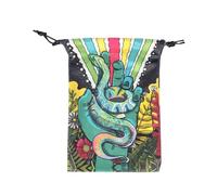 Tarot Card Pouch - Tarot Storage Pouch Dice Holder | Printed Organizer Divination Accessories for Rune Crystal Trinket Jewelry Teens Adults Travel Gatherings Game Night Party