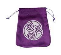 Tarot Card Pouch - Velvet Cloth Bag For Soft Tarot Cards | Tarot Card Bag, Dice Bag, Jewelry Pouch, Tarot Card Holder, Drawstring Gift Bags, Gift Bags, Purple., three wheels, Refer to description