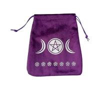 Tarot Card Pouch - Velvet Cloth Bag For Soft Tarot Cards | Tarot Card Bag, Dice Bag, Jewelry Pouch, Tarot Card Holder, Drawstring Gift Bags, Gift Bags, Purple., March phase, Refer to description