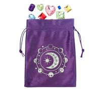 Tarot Card Pouch, Velvet Drawstring Bag, 5.12x7.09 Inches Jewelry Storage, Dice Holder, Multi-Purpose Design, Ideal for Tarot Readings, Oracle Cards, Runes, and Party Surprise