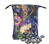 Tarot Card Pouches | Dice Pouch, Dice, Crystals and Jewellery, Storage for Dice Crystals Divination Oracle Home Esotericism Universal Use, Fhr58, Se référer au descriptif, Refer to description