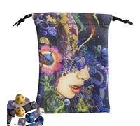 Tarot Card Pouches - Pouch for Runes, Dice, Crystals and Jewellery, Storage for Dice Crystals Divination Oracle Home Esotericism Use, Fhr58, Se référer au descriptif, Refer to description