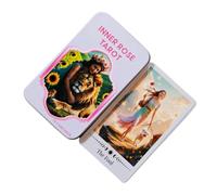 Tarot Card Set Tin Box Included Rose Theme Classic Toy