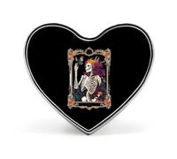 Tarot Card Skeletal Butterfly Custom Brooch Pin Heart Lapel Pins Tie Suit Dress Accessories for Men Women Wedding Birthday