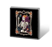 Tarot Card Skeletal Butterfly Funny Lapel Pins Square Brooch Tie Suit Dress Accessories for Men Women Wedding Birthday