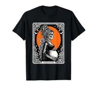 Tarot Card Skeleton Expectant Mother Pregnancy Announcement T-Shirt