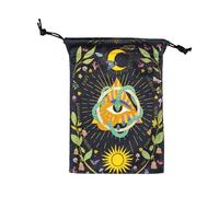 Tarot Card Storage Cube Bag with Drawstring Printed Fortune Telling Accessories for Runes Crystal Jewellery Teenagers Adults Travel Celebrations Play Night, Sae08#, see description, See