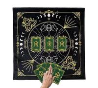 Tarot Card Tablecloth - Esoteric Reading Cloth, Decorative Altar Mat, Heavy Duty Premium Smooth Texture | Lightweight Foldable Design for Fortune Telling Psychic Practice Spiritual Ceremony Desk