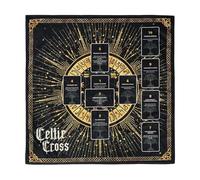Tarot Card Tablecloth - Square Tarot Table - Velvet Table Napkin Cloth Witchery Supplies For Sacred Place, Pagan Celtic Ritual, Dinning Tabletop