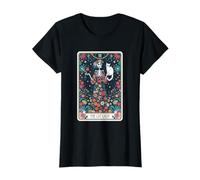 Tarot Card The Cat Lady Cats Lover Vintage Goth Art Skeleton T-Shirt