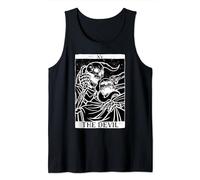 Tarot Card The Devil Occult Skeleton Goth Witchcraft Tank Top