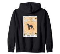 Tarot Card The Dog American BullCelestial Space Galaxy Zip Hoodie