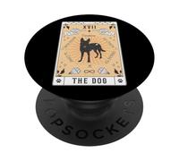 Tarot Card The Dog Carolina Celestial Space Galaxy PopSockets Adhesive PopGrip
