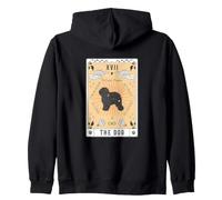 Tarot Card The Dog English Sheepdog Celestial Space Galaxy Zip Hoodie