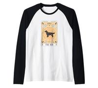 Tarot Card The Dog Field Spaniel Celestial Space Galaxy Raglan Baseball Tee