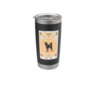 Tarot Card The Dog Indian Pariah Celestial Space Galaxy Stainless Steel Insulated Tumbler
