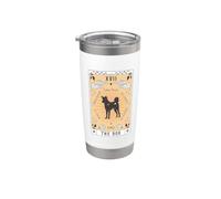 Tarot Card The Dog Indian Pariah Celestial Space Galaxy Stainless Steel Insulated Tumbler