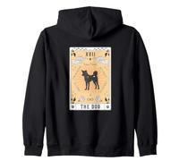 Tarot Card The Dog Indian Pariah Celestial Space Galaxy Zip Hoodie