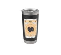 Tarot Card The Dog Indian Spitz Celestial Space Galaxy Stainless Steel Insulated Tumbler