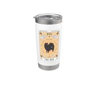 Tarot Card The Dog Indian Spitz Celestial Space Galaxy Stainless Steel Insulated Tumbler