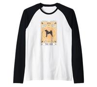 Tarot Card The Dog Kangal Celestial Space Galaxy Raglan Baseball Tee