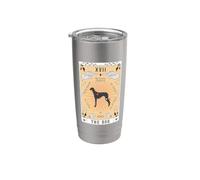 Tarot Card The Dog Old Croatian Sighthound Celestial Galaxy Stainless Steel Insulated Tumbler