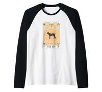 Tarot Card The Dog Tamaskan Celestial Space Galaxy Raglan Baseball Tee