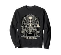 Tarot Card The Doula Gothic Skeleton Birth Worker Midwife Sweatshirt