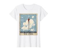 Tarot Card The Fool Value Graphic T-Shirt, Women, White, L
