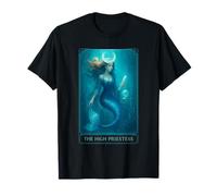 Tarot Card The High Priestess Mermaid T-Shirt