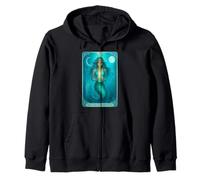 Tarot Card The High Priestess Mermaid Zip Hoodie