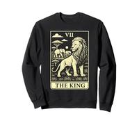 Tarot Card The King Lion Family African Big Five Sweatshirt