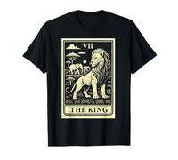 Tarot Card The King Lion Family African Big Five T-Shirt