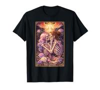 Tarot Card The Lovers Rainbow Kissing Lesbian Skeletons T-Shirt