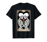 Tarot Card The Lovers Skeleton Goth Halloween Witch T-Shirt