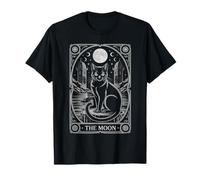 Tarot Card The Moon Black Cat Mom Cat Lovers T-Shirt