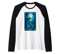 Tarot Card The Moon Mermaid Raglan Baseball Tee