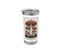 Tarot Card The Mushroom Cottagecore Forager Mycologist Stainless Steel Insulated Tumbler