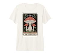 Tarot Card The Mycologist Cottagecore Mushroom Lover Premium T-Shirt