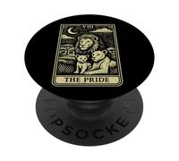 Tarot Card The Pride Lion Family African Big Five PopSockets Adhesive PopGrip