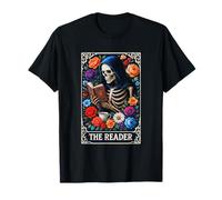Tarot Card The Reader Skeleton Goth Halloween Witch T-Shirt