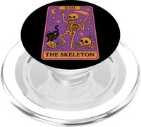 Tarot Card The Skeleton Cat Moon Design PopSockets PopGrip for MagSafe