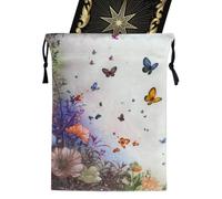 Tarot Card Velvet Pouch Dice Storage Bag with Drawstring