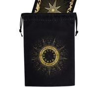 Tarot Card Velvet Pouch - Dice Storage Bag with Drawstring,Portable Dice Holder Organizer for Precious Crystal Watch Altar Divination Supplies Spiritual Items