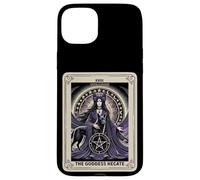 Tarot Card XVIII The Moon Goddess Hecate Pentacle Case for iPhone 15 Plus