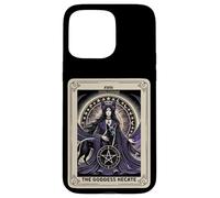 Tarot Card XVIII The Moon Goddess Hecate Pentacle Case for iPhone 15 Pro Max