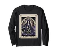 Tarot Card XVIII The Moon Goddess Hecate Pentacle Long Sleeve T-Shirt
