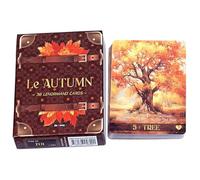 Tarot Cards - 36 Pieces Fall Fortune Divination Deck, Aesthetic Autumn Theme Meditation Cards, Spiritual Guidance & Learning Set, Halloween Party Game, Kids & Adults Oracle Tool